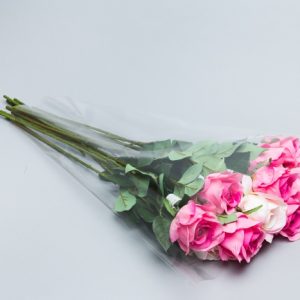 Пакет цветочный Конус 45/60 Алиса широкая прозрачный/прозрачный 50 шт