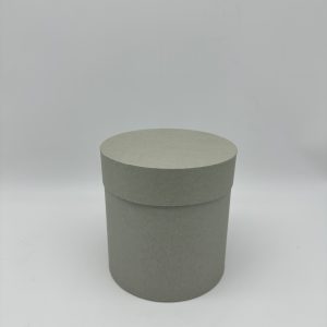 Коробки круглые матовые 25*25см, пыльно-серый
