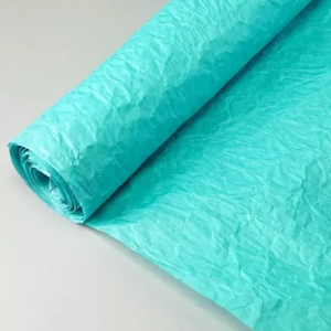 Флористическая крафт бумага жатая двухсторонняя, 70 см x 5 м, мятный