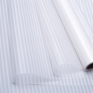 Пленка матовая "Нежные полосы", 50мкр., 58см*10м, белый