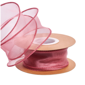 Лента органза, однотонная, 4cmx10yards, цв. лиловый