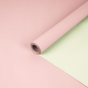 Пленка матовая 2 стороны 58см*10м Латте/Бледно-зеленая 33 т.м.30