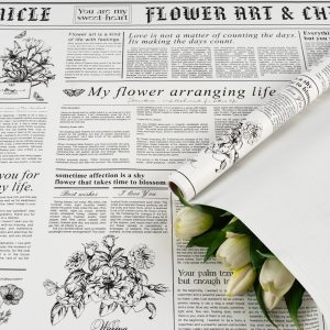 Пленка матовая двусторонняя "My flower" 57см*10м Белый/Белый 01 т.м.30