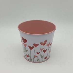 Декоративное кашпо "Цветущие сердца" 13,5XH12,2CM/B10CM, металл