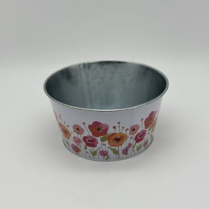 Декоративное кашпо "Маки" D19.5XH9.8CM/B15.2,металл