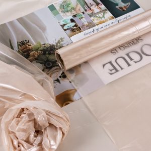 Пленка матовая/глянцевая"Стекло" 56см*10м Белое-золото-11 т.м.30