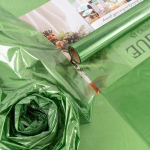 Пленка матовая/глянцевая"Стекло" 56см*10м Изумрудная-08 т.м.30