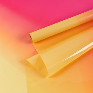 Пленка матовая/глянцевая "Gradient Flow" 58см*10м Манго/Малиновая-01 т.м.30