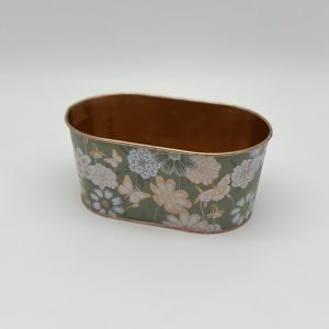 Декоративное овальное кашпо "Полевое безумие" 17X10XH7.5CM B15X8CM. металл