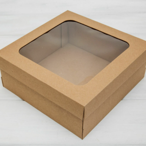 Коробка для композиций и подарков 195*195*125 КРАФТ