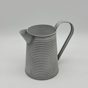 Декоративное кашпо-кувшин 12.5XH16.5CM TD:10СМ, св.серый, металл