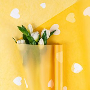 Пленка матовая "Сердца" Манго-01 57см*10м т.м.30