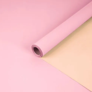 Пленка матовая 2 стороны 58см*10м Нежно-розовая/Персиковая 50 т.м.30
