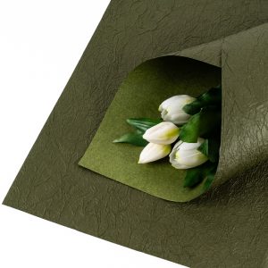 Бумага Крепированная 58*56см Оливковый 10 5шт/уп