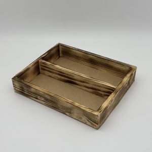 Бокс дерево, 25*21*5см, с перегородкой, обожженный