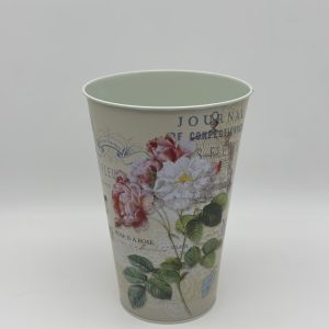 Декоративное кашпо "Роза" D16XH24CM/B11, металл