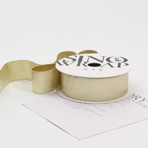 Лента декор. "Металл", золото, 3,5см*10ярд, полиэстер