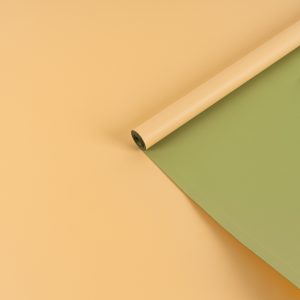 Пленка Жемчуг Зеленый/кремовый 200гр