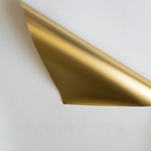 Упак. материал флористическая пленка с золотом, 70 мкр, 58 см х 10 м, белый