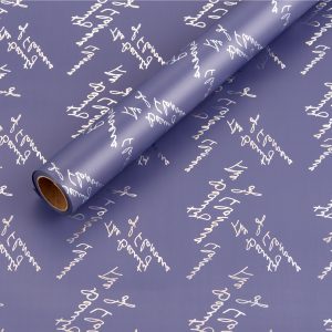 Упак. материал флористическая матовая пленка "Красота цветов", 53 мкр, 58 см х 10 м, сапфировый