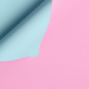 Упак. материал флорист. пленка "Самая нужная двухсторонняя" 65 мкр, 58 см х 10 м, розовый/неб-голуб