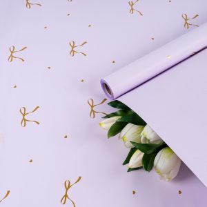 Пленка матовая "Лента любви" 57см*10м Нежная сирень-04 т.м.30