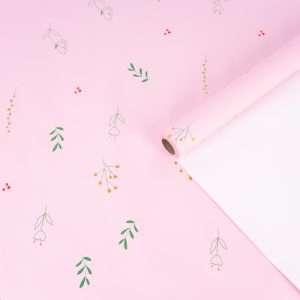 Пленка матовая "Цветы" 58см*10м Розовый 05 60мкм т.м.30