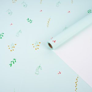 Пленка матовая "Цветы" 58см*10м Нежно-голубой 07 60мкм т.м.30