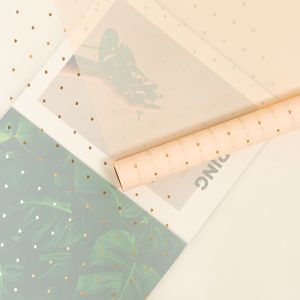 Пленка матовая "Любовный узор" 57см*10м Персиковая-08 т..м.30