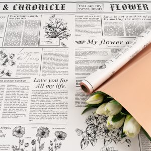 Пленка матовая двусторонняя "My flower" 57см*10м Белый/Персиковый 07 т.м.30