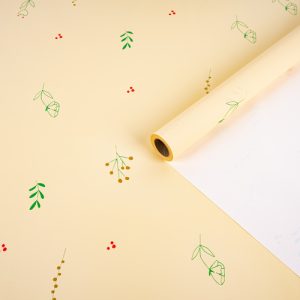 Пленка матовая "Цветы" 58см*10м Кремовый 03 60мкм т.м.30