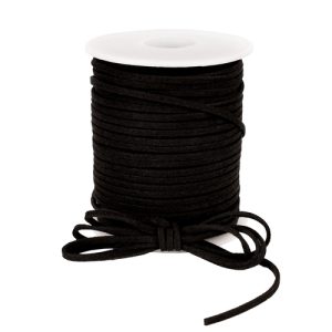 Шнур флористический, вельвет, 3мм х 50ярд, цв. чёрный
